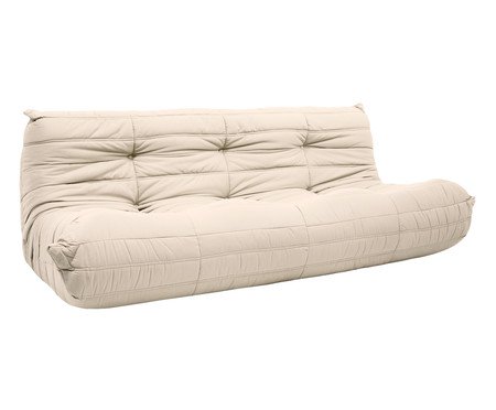 Sofá Nirvana 3 Lugares em tecido Pet Friendly Off-White | Westwing