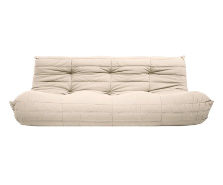 Sofá Nirvana 3 Lugares em tecido Pet Friendly Off-White | Westwing