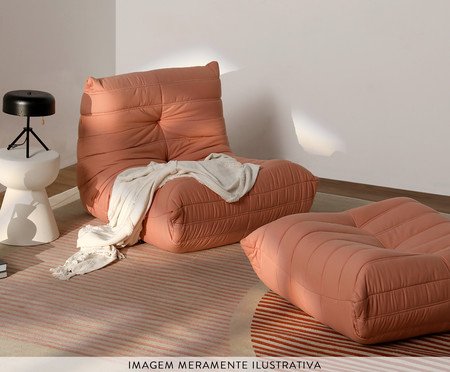 Poltrona Nirvana em tecido Pet Friendly Azul Acinzentado | Westwing