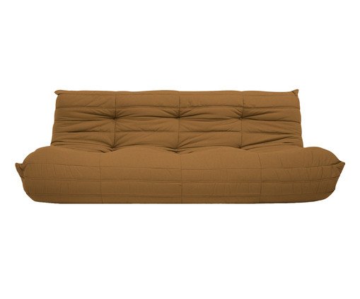 Sofá Nirvana 3 Lugares em tecido Pet Friendly Mostarda, yellow | WestwingNow