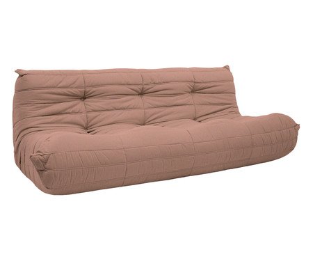 Sofá Nirvana 3 Lugares em tecido Pet Friendly Rosa | Westwing