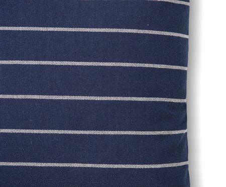 Capa de Almofada Jacquard Nouveau Listras Azul Marinho | Westwing