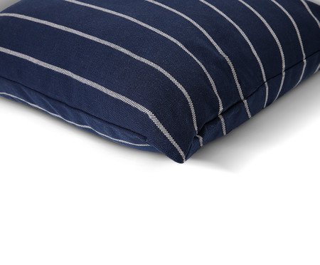 Capa de Almofada Jacquard Nouveau Listras Azul Marinho | Westwing