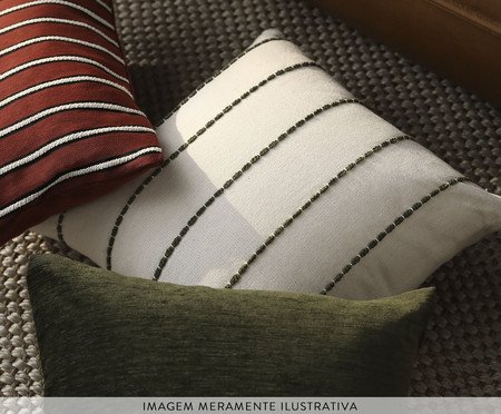 Capa de Almofada Veludo Jacquard Montreal Verde | Westwing