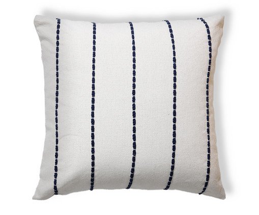 Capa de Almofada Tear Listrado Relevo Azul, blue | WestwingNow