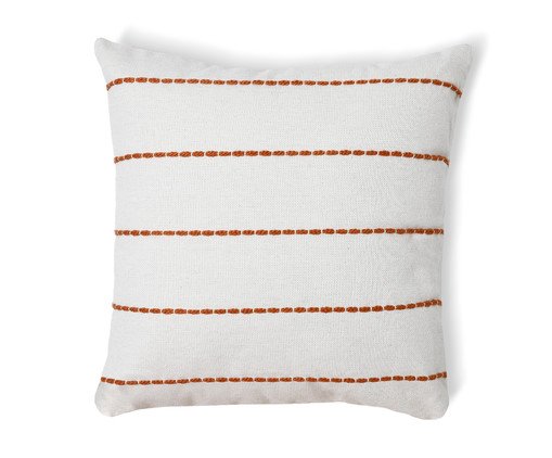 Capa de Almofada Tear Listrado Relevo Terracota, Terracotta | WestwingNow