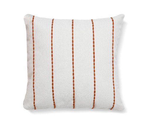 Capa de Almofada Tear Listrado Relevo Terracota, Terracotta | WestwingNow