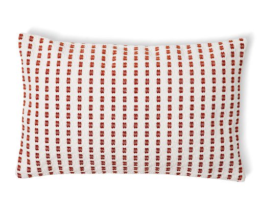 Capa de Almofada Retângular Tear Quadriculado Relevo Terracota, Terracotta | WestwingNow