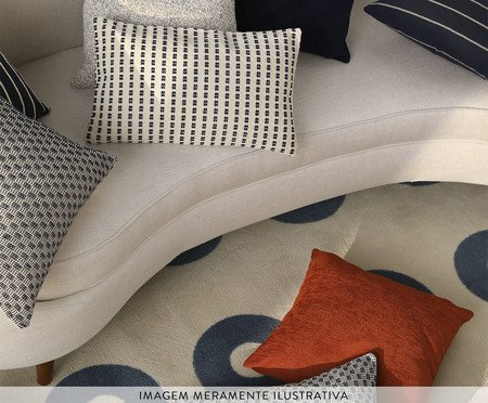 Capa de Almofada Retângular Jacquard Marais Azul Marinho | Westwing