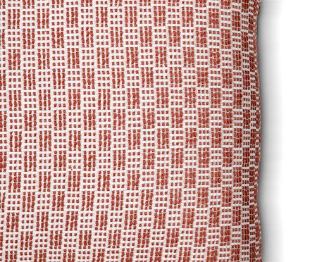 Capa de Almofada Xadrez Trançado Terracota | Westwing
