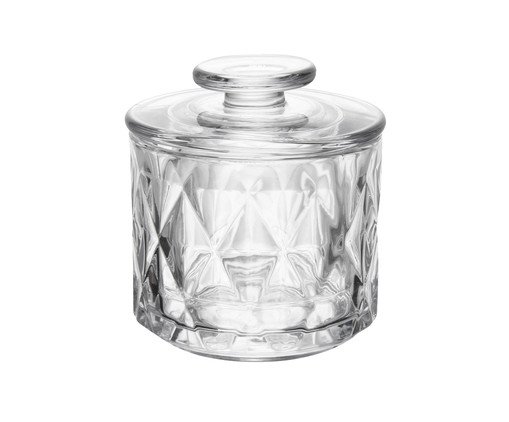 Mantegueira Francesa de Vidro Diamond, Transparente | WestwingNow