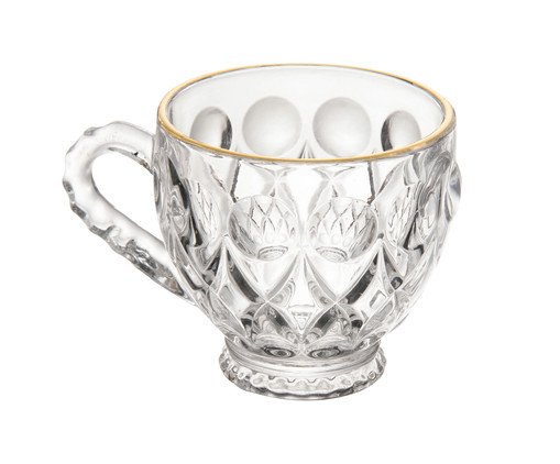 Xícara com Fio Dourado Lile, Transparente | WestwingNow