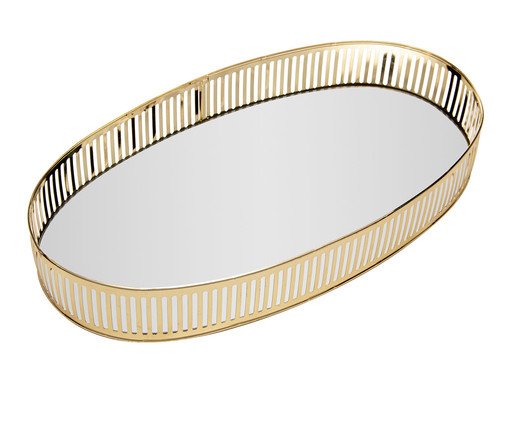 Bandeja em Metal Berlin Dourada, Dourado | WestwingNow