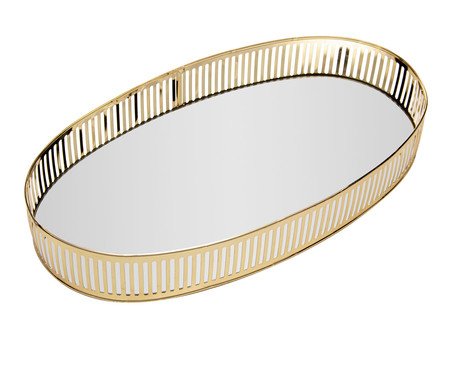 Bandeja em Metal Berlin Dourada
