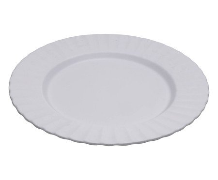 Prato Raso de Melamina Gerbera Branco | Westwing