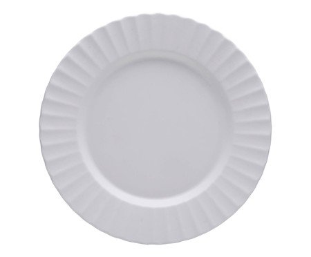 Prato Raso de Melamina Gerbera Branco | Westwing