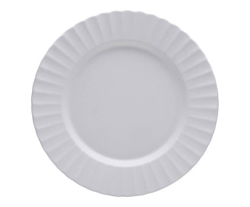 Prato para Sobremesa de Melamina Gerbera Branco, Branco | WestwingNow