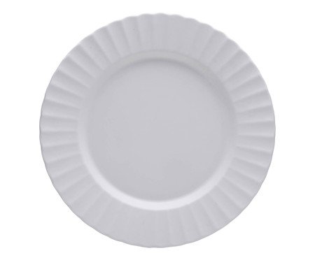 Prato para Sobremesa de Melamina Gerbera Branco | Westwing