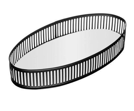 Bandeja em Metal Berlin Preto Fosco, Preto | WestwingNow