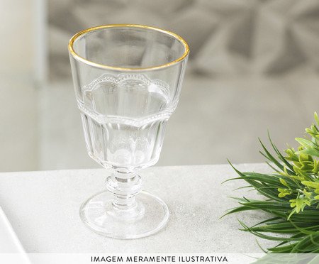 Taça para Água com Fio de Dourado Belle Epoque | Westwing