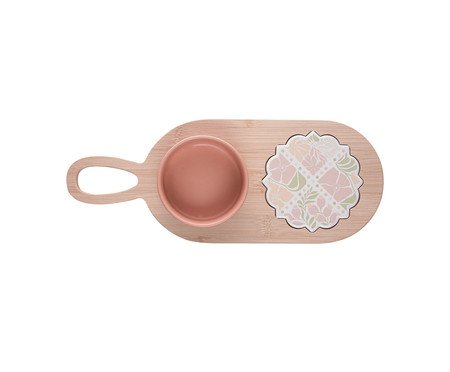 Jogo de Petisqueira com Bandeja e Tábua Floral | Westwing