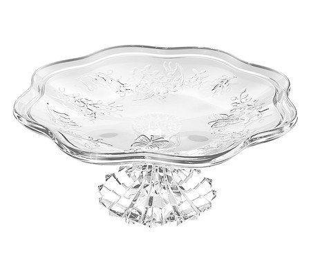 Prato para Bolo com Pé em Cristal Ecológico New Butterfly | Westwing