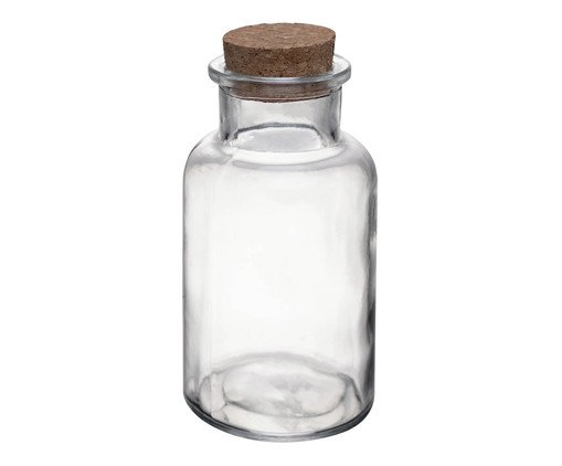 Porta Mantimentos com Tampa Ecocork I, Transparente | WestwingNow