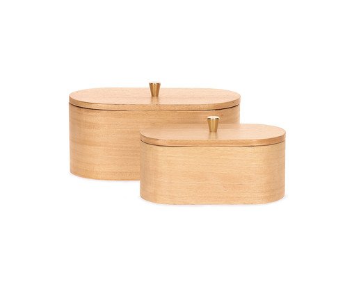 Jogo de Caixas Lephanteo Caramelo, Marrom | WestwingNow