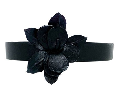 Cinto em Couro Feminino Orchird Preto