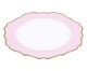 Sousplat Arabesco Friso Ouro Branco e Rosa, Rosa | WestwingNow