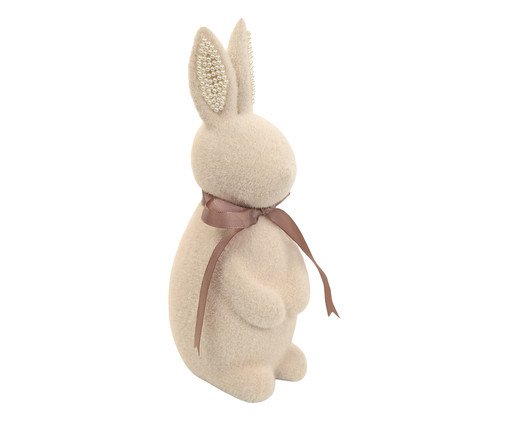 Coelho Decorativo Flocado com Perolas Nudee, Cru | WestwingNow
