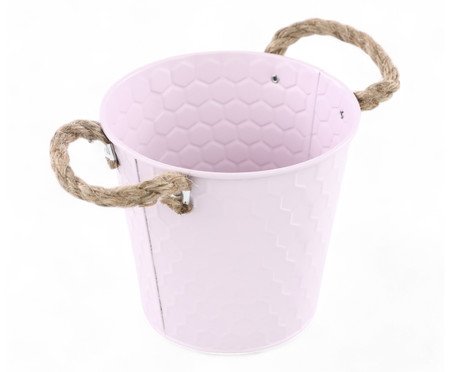 Balde com Alças de Corda Rosa | Westwing
