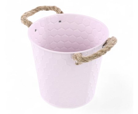 Balde com Alças de Corda Rosa | Westwing