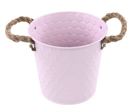 Balde com Alças de Corda Rosa | Westwing