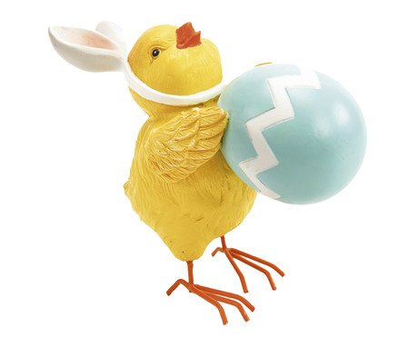 Passaro Decorativo Ovo Amarelo e Azul | Westwing