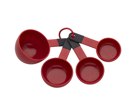 Jogo de Colheres Medidoras Maxi Vermelho