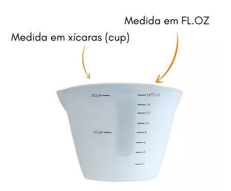 Copo Medidor Flexível em Silicone Egor - Branco | Westwing
