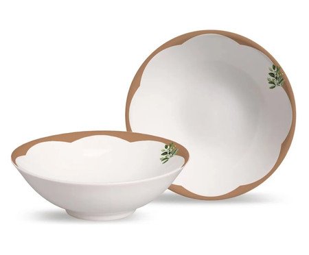 Jogo de Bowls Decorado em Cerâmica Sintonia | Westwing