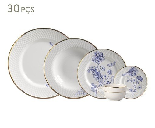 Aparelho de Jantar em Cerâmica Adelaide, Branco | WestwingNow