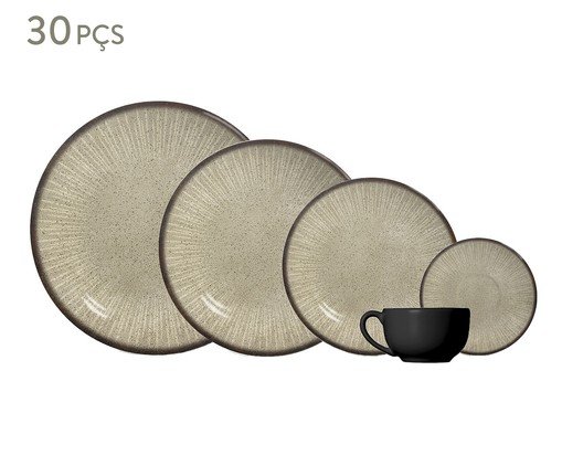 Aparelho de Jantar em Cerâmica Mônaco, Marrom | WestwingNow