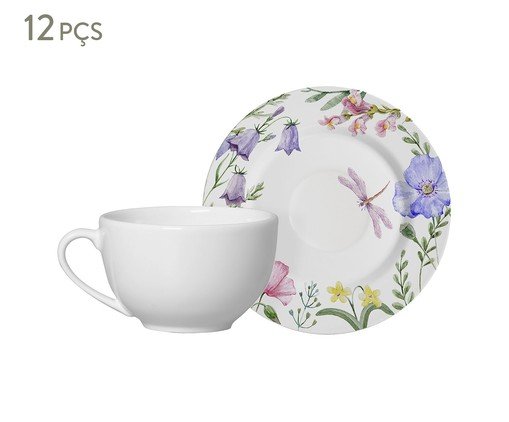 Jogo de Xícaras para Chá Lelis, Branco | WestwingNow