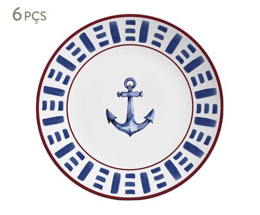 Jogo de Pratos Raso Caribe, Azul | WestwingNow