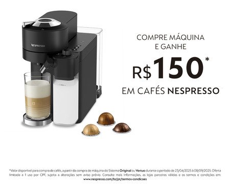 Cafeteira Nespresso Vertuo Lattissimo Preta - 110V | Westwing