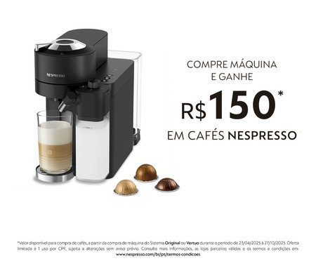 Cafeteira Nespresso Vertuo Lattissimo Preta - 110V | Westwing