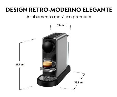 Cafeteira Nespresso Citiz Platinium Titanio - 110V | Westwing