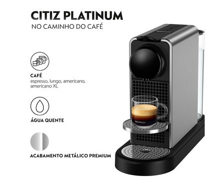 Cafeteira Nespresso Citiz Platinium Titanio - 110V | Westwing