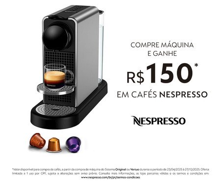Cafeteira Nespresso Citiz Platinium Titanio - 110V | Westwing