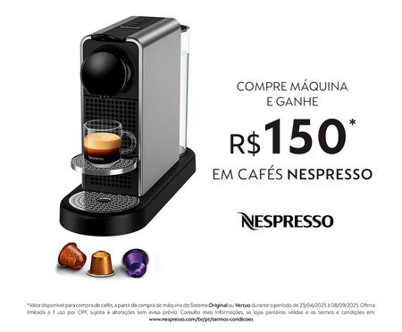 Cafeteira Nespresso Citiz Platinium Titanio - 110V | Westwing