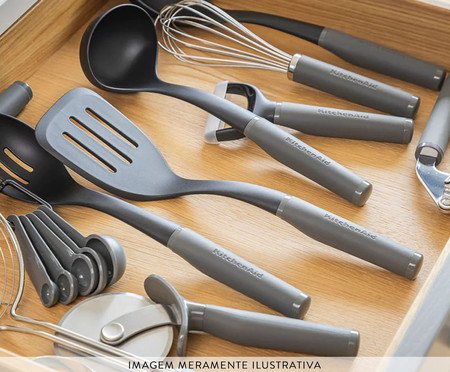 Espátula Perfurada Kitchenaid Cinza | Westwing