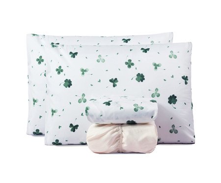 Jogo de Lençol Clássico Jazz Sorte Branco 200 Fios